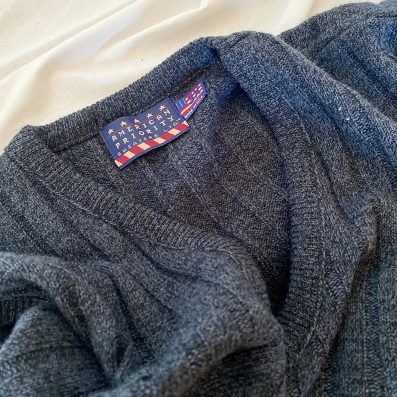 Navy Knit Sweater Vest - Picture 2 of 3